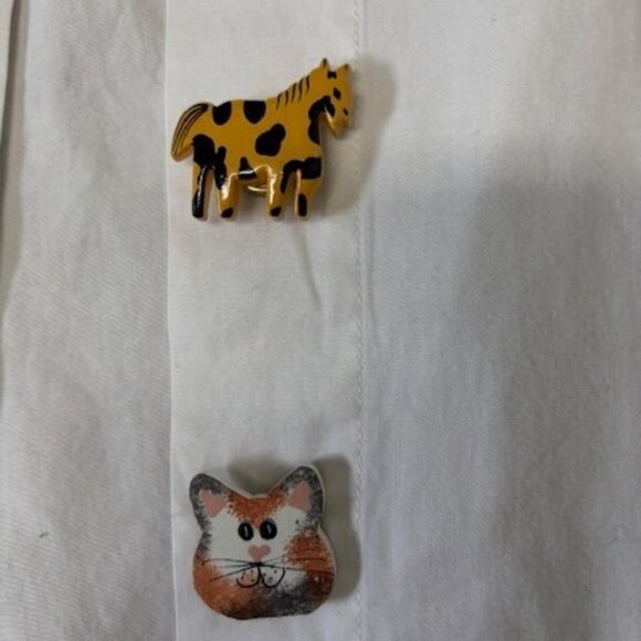 Button Covers - cats, butterfly, farm animals - just clip on buttons - Picture 5 of 5